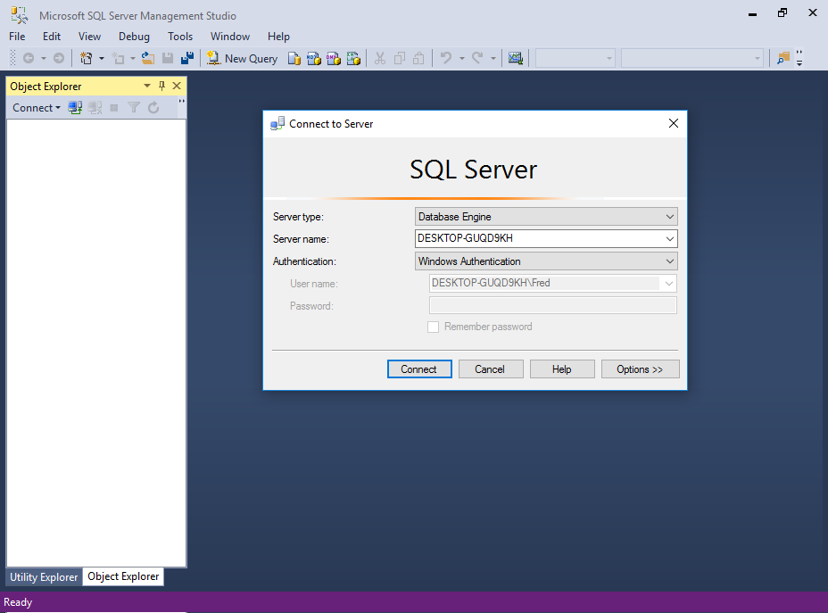 Microsoft sql server management studio